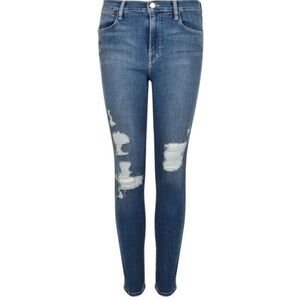 Frame Le High Skinny Jeans. Distressed. Size 27.